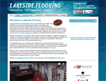 Tablet Screenshot of lakesidefloor.com